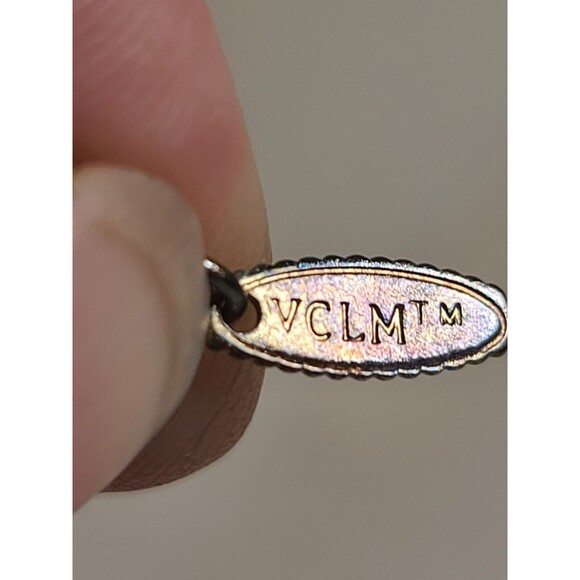 Vintage Stunning 32 " VCLM  Necklace Diamond Shaped Pendant Gold Tone - Picture 4 of 6